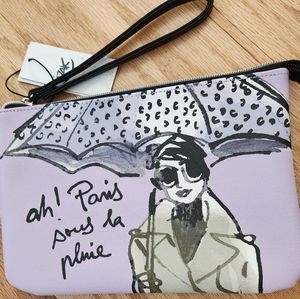 LIGHT PURPLE ZIP PARISIAN CLUTCH TYPE BAG ..versatile..can use in many ways..NEW